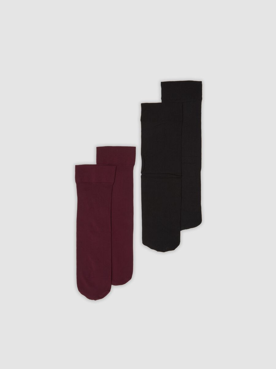 2-pack of black and red stretch ankle socks_0