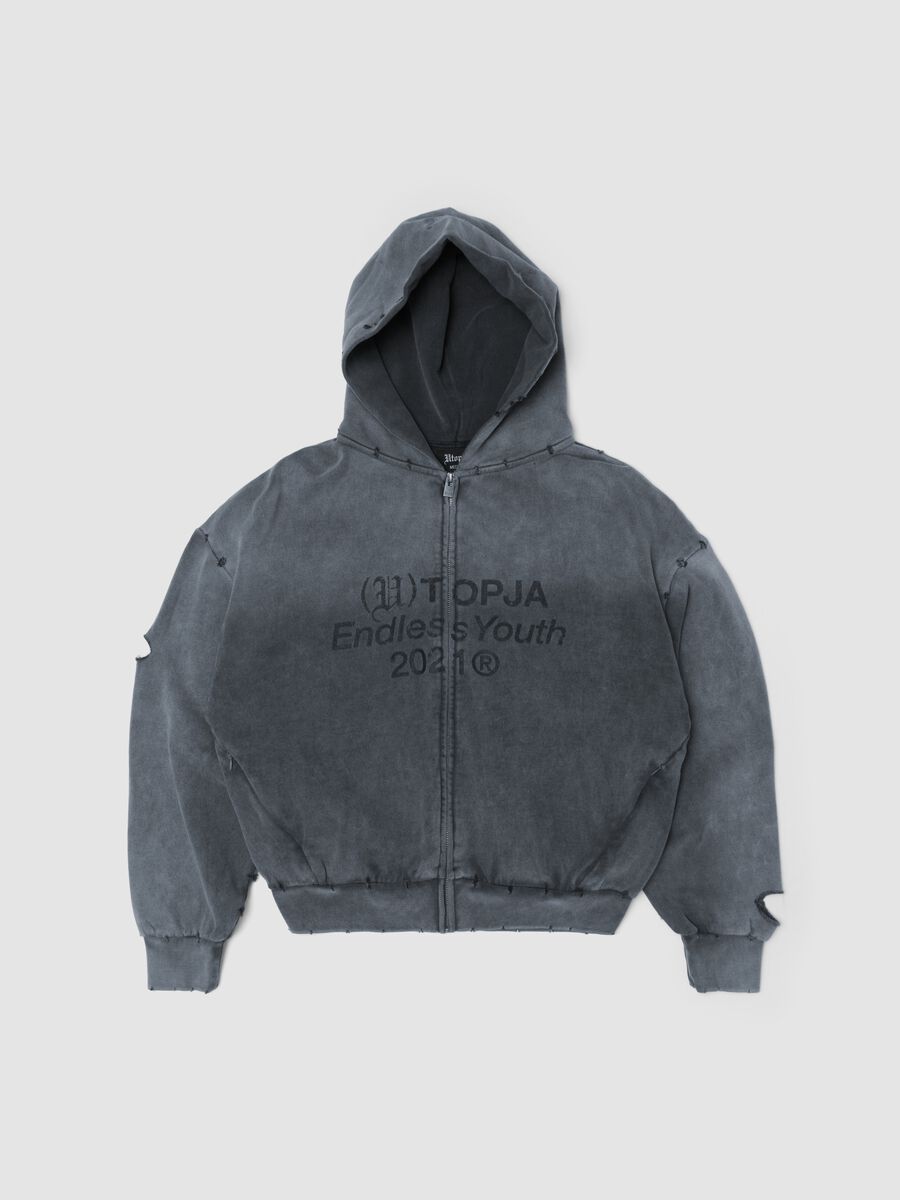 Full-Zip Hoodie Sunfaded Grey_1