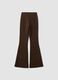 Brown flared trousers in stretch viscose_2