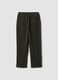 Green ribbed regular-fit stretch-cotton trousers_2