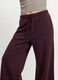 Pantaloni viola wide leg in modal elasticizzato con coulisse_2