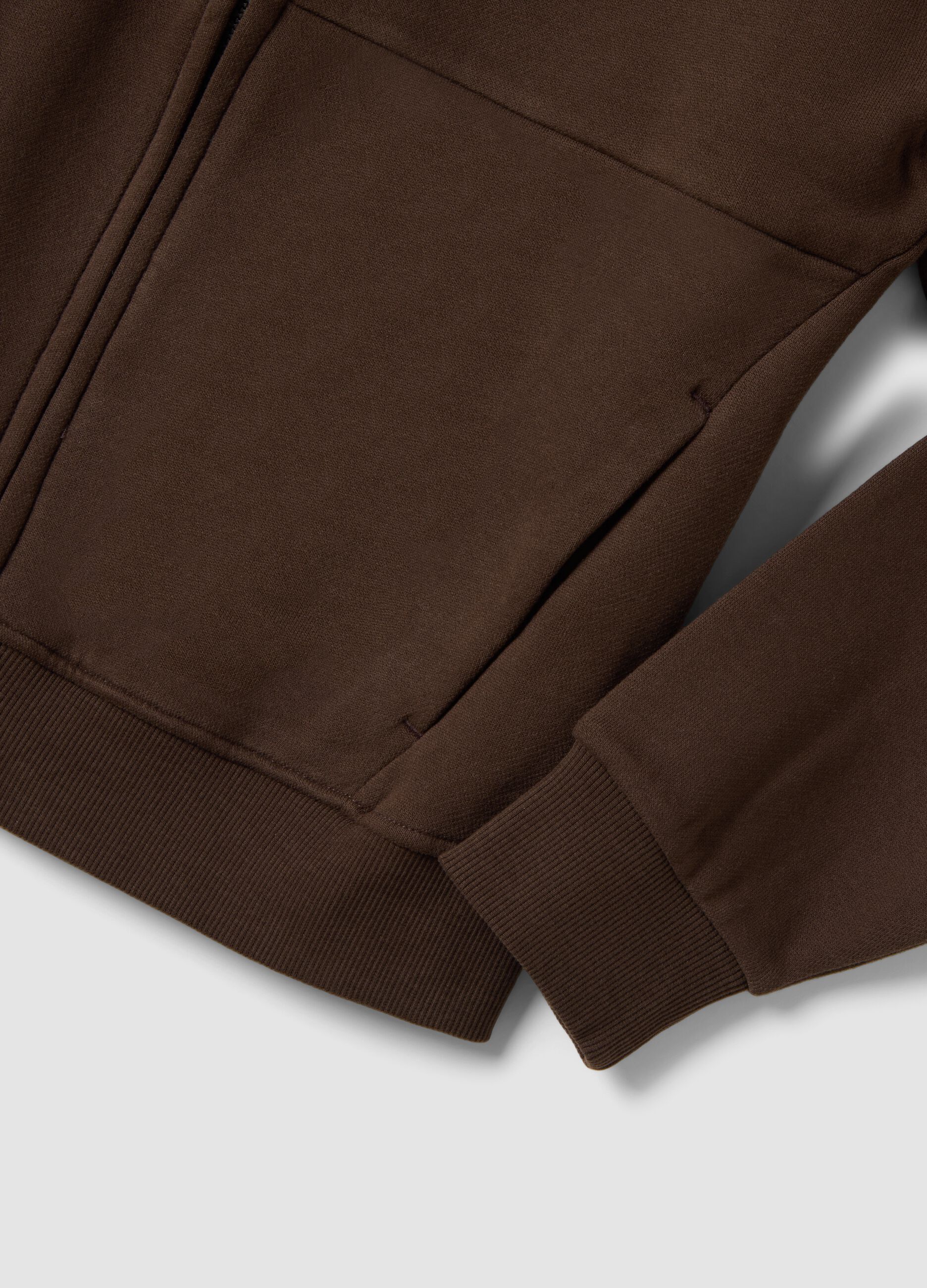 Brown organic cotton hoodie in relaxed fit