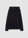 Black viscose-blend top with shawl collar, regular fit_2