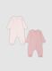 2-pack of pink organic cotton footed sleepsuits for baby girls_0
