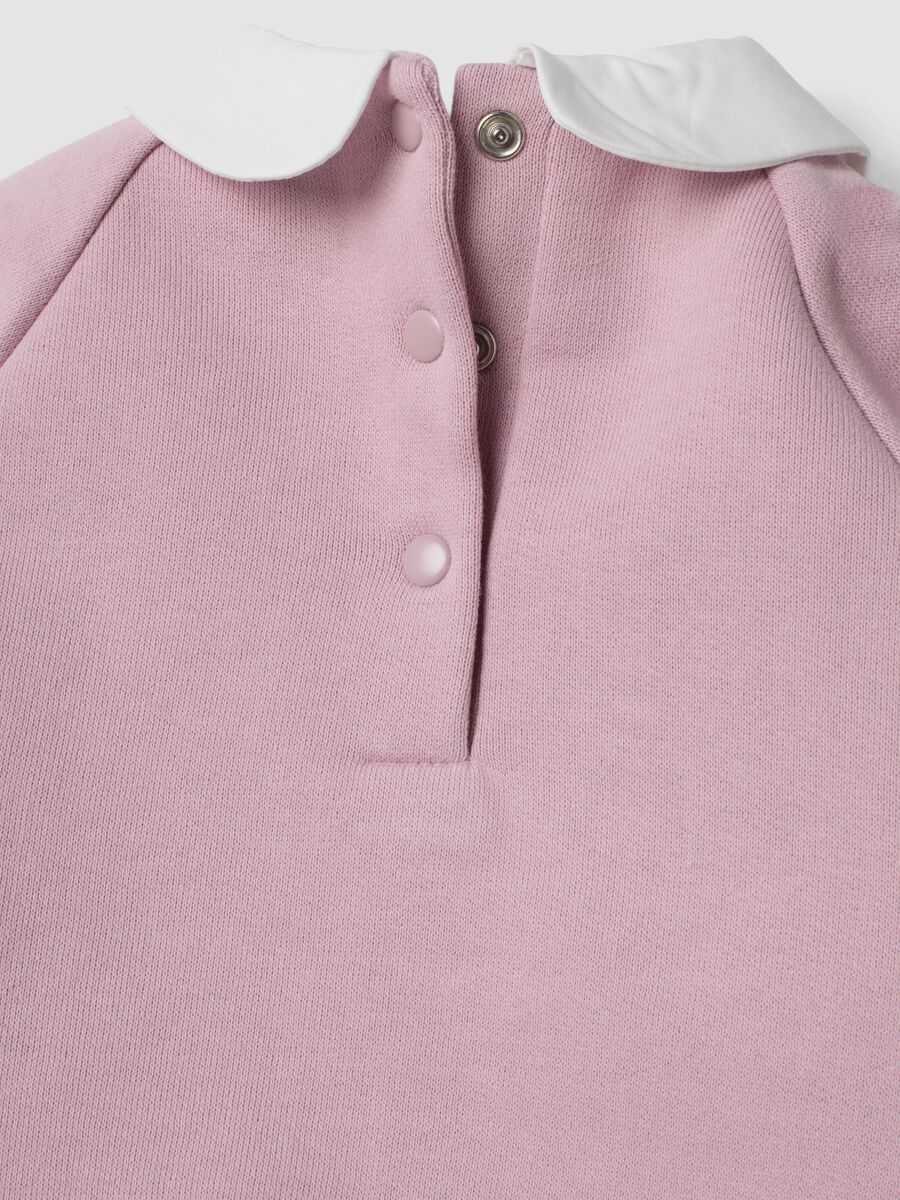 Purple organic cotton set with collar and Disney print_3