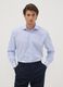 Light blue striped pure cotton shirt with classic collar, regular fit_0