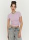Pink stretch cotton t-shirt regular fit_0