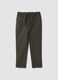 Pantaloni verdi in cotone elasticizzato regular fit_0