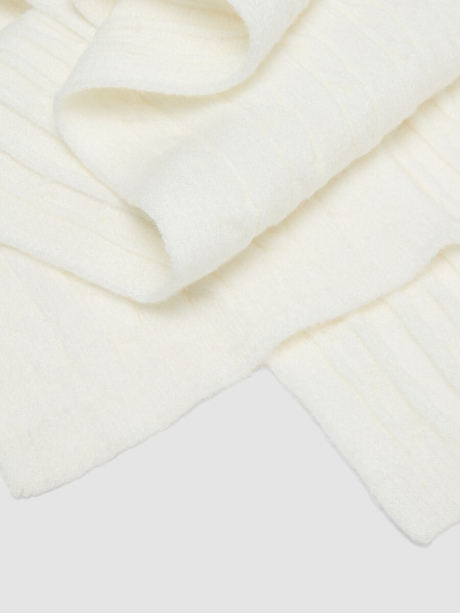 White viscose-blend scarf_2