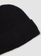 Black knitted beanie with turn-up cuff_2