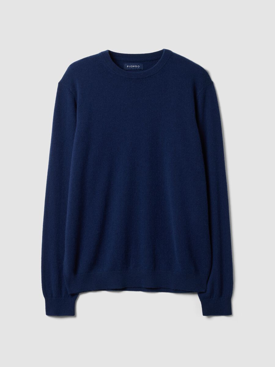 Navy pure cashmere jumper, regular fit_0
