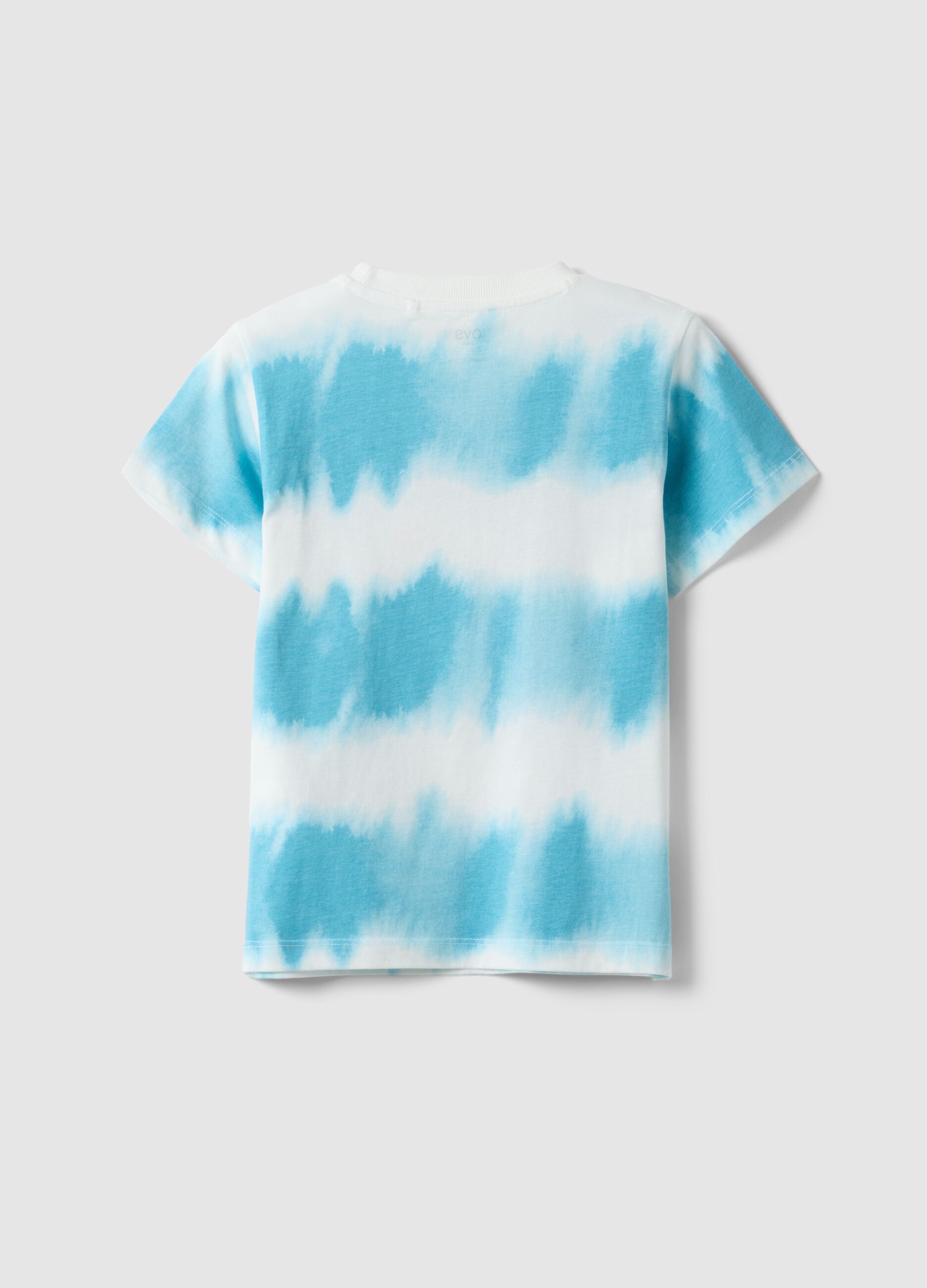 Multicolour pure cotton tie-dye t-shirt for children