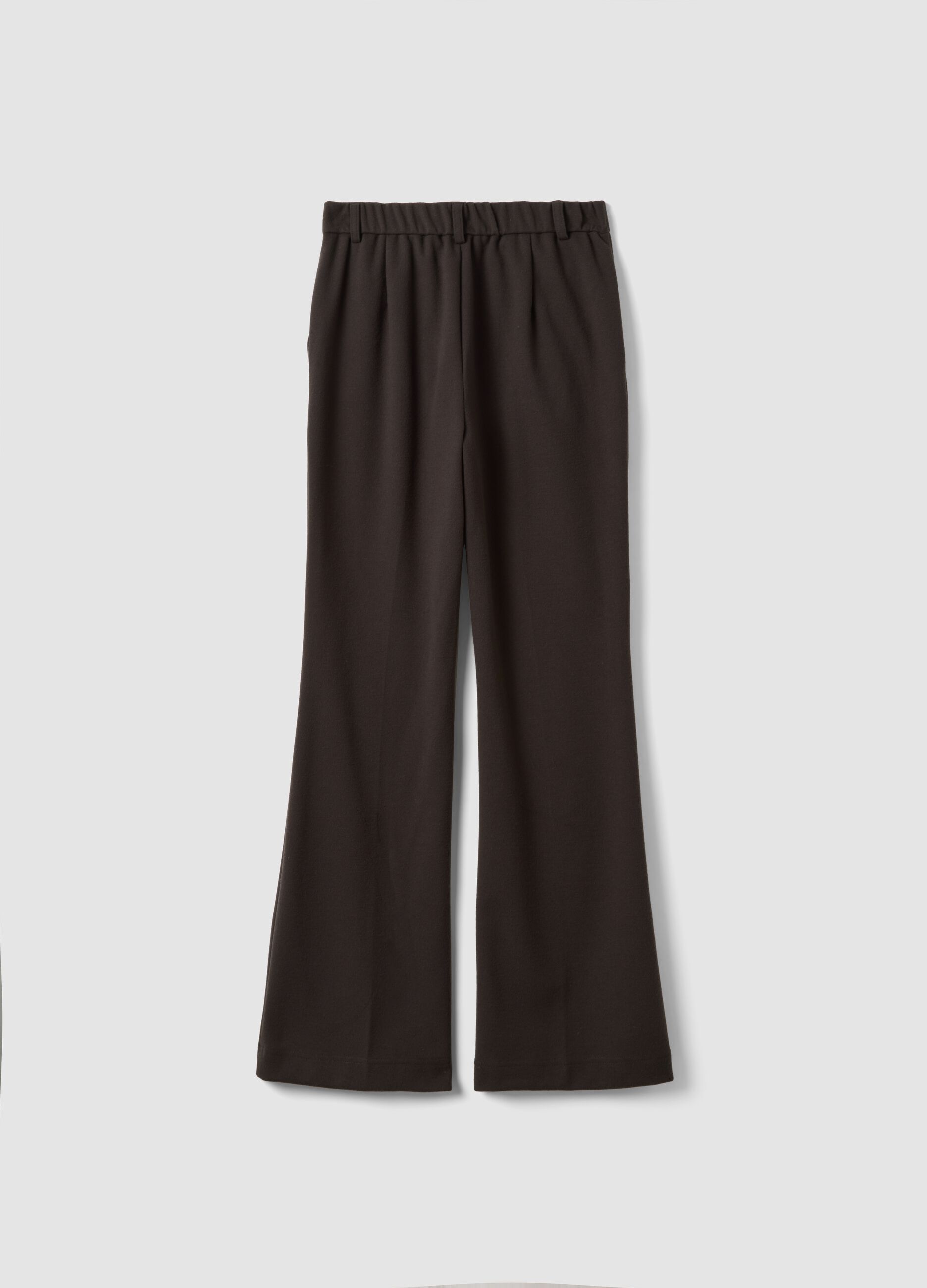 Pantaloni marroni in viscosa elasticizzata straight fit