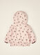 Pink padded hooded jacket with cherry print_2