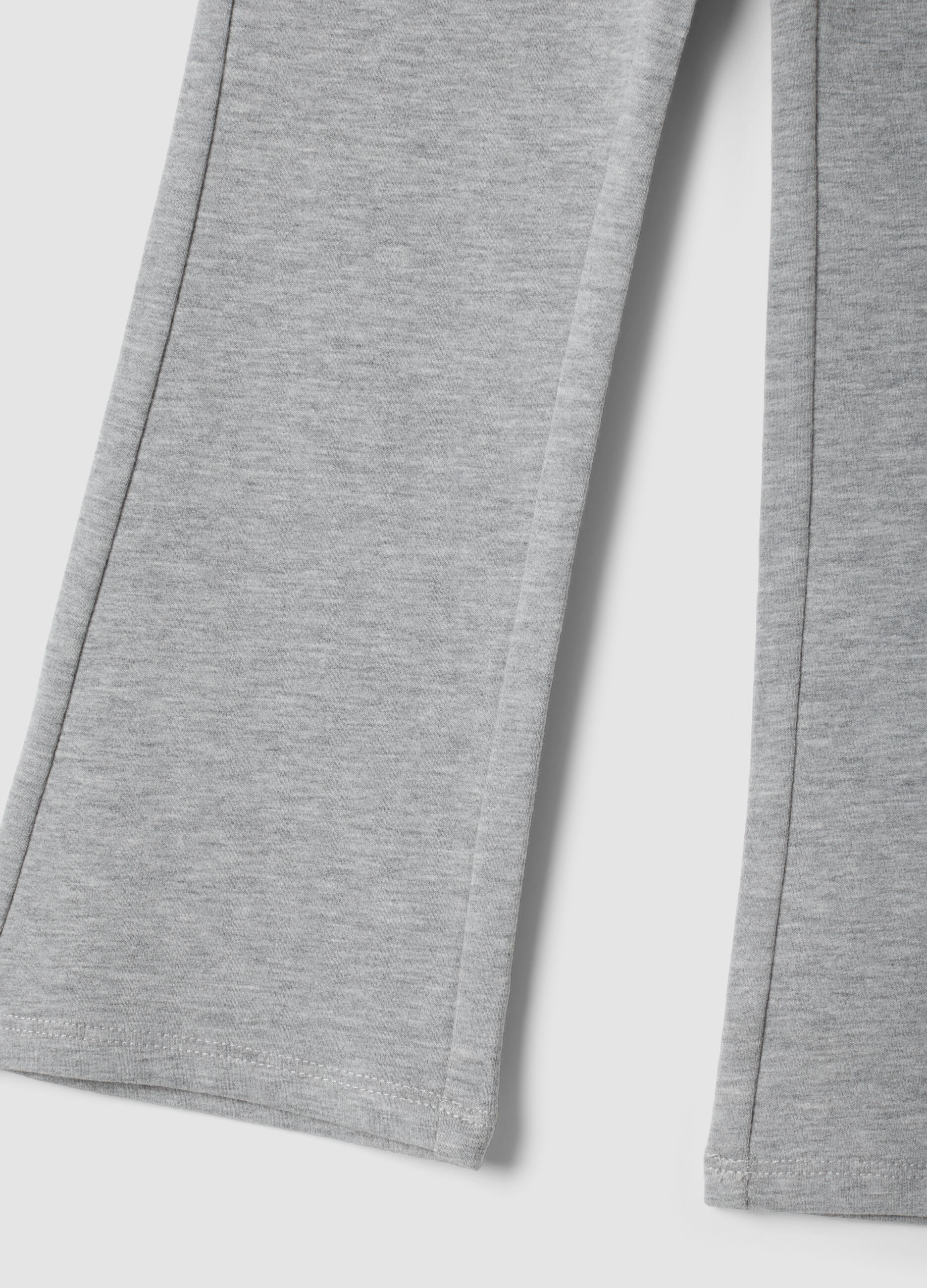 Grey skinny-fit leggings in stretch organic cotton