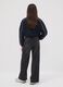 Black culotte jeans in a cotton, lyocell and viscose blend for girls_1