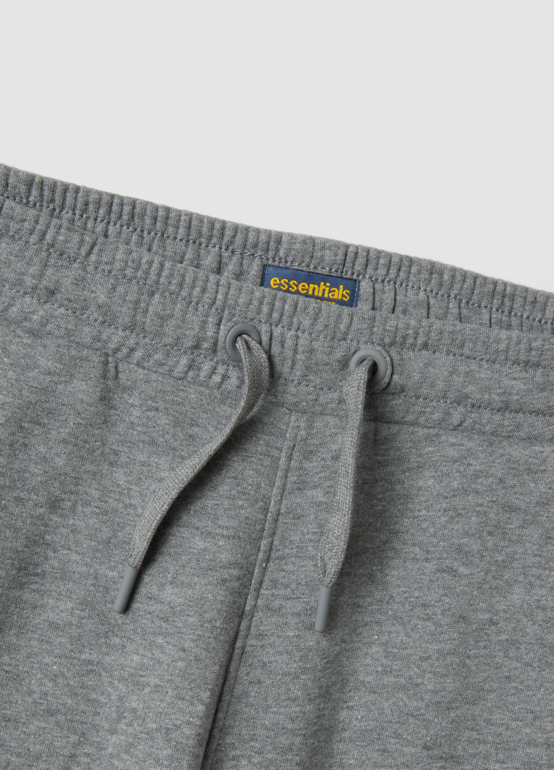 Grey marl joggers in organic cotton and viscose blend