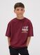 Red pure cotton Miami Heat print T-shirt for boys_0