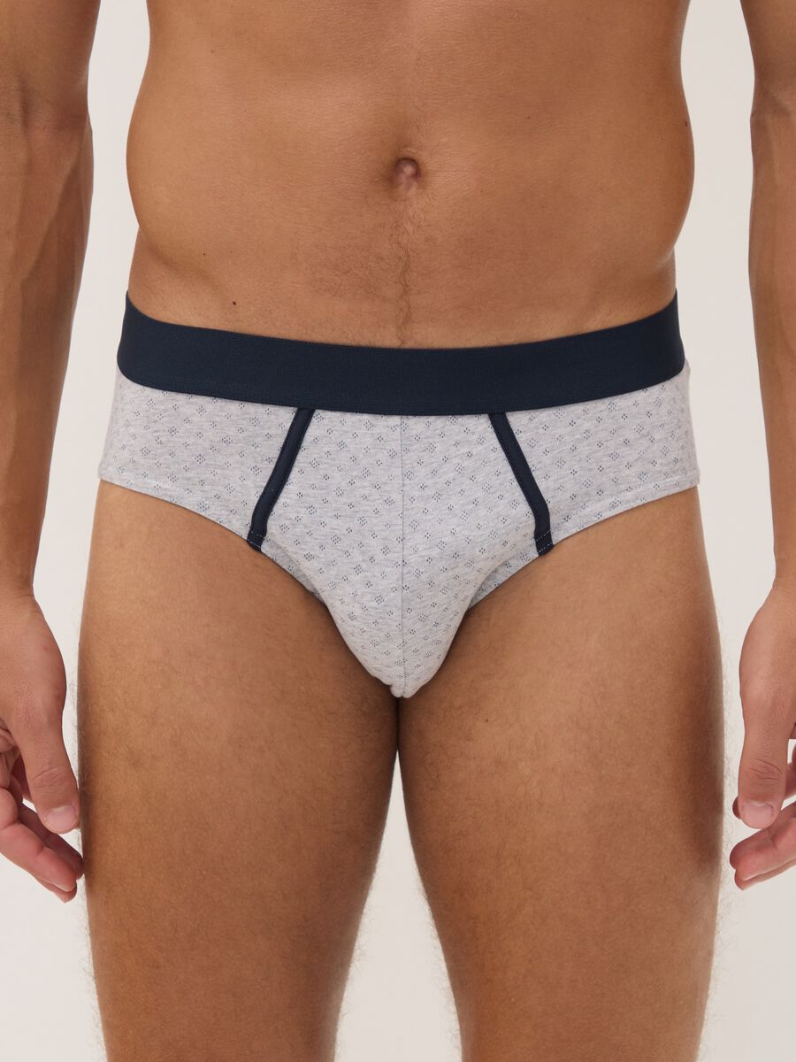 Pack of five multicolour organic stretch-cotton briefs_1