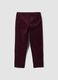 Pantaloni viola in cotone elasticizzato wide leg_2