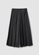 Grey pleated stretch viscose culotte skirt_4