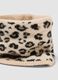 Sciarpa beige in lana elasticizzato con fantasia animalier_2