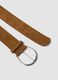 Cintura marrone con fibbia ovale in metallo_1