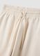 White cotton-blend joggers with elasticated waistband, regular fit_5