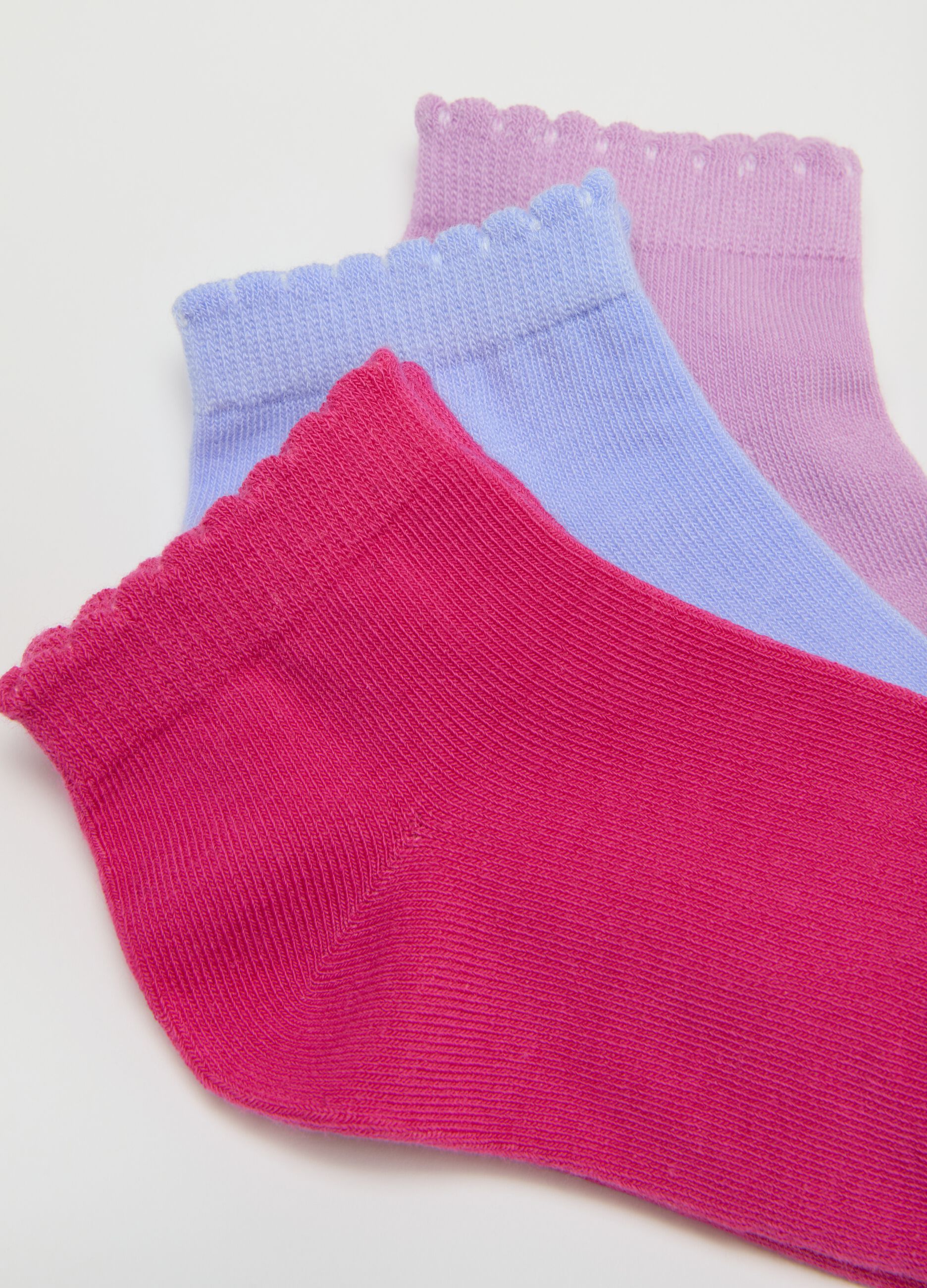 Girls' Multicolour Short Cotton Socks Multipack