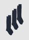3-pack of long blue socks in stretch organic cotton_0