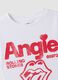 White stretch cotton T-shirt with Rolling Stones print_5