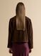Brown Genuine Leather Blazer with Regular Fit and Classic Lapels_3