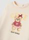 Beige pure cotton set with sweatshirt and skirt_3