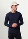 Men&rsquo;s Blue Long-Sleeve Crew-Neck T-shirt in 100% Organic Cotton_2