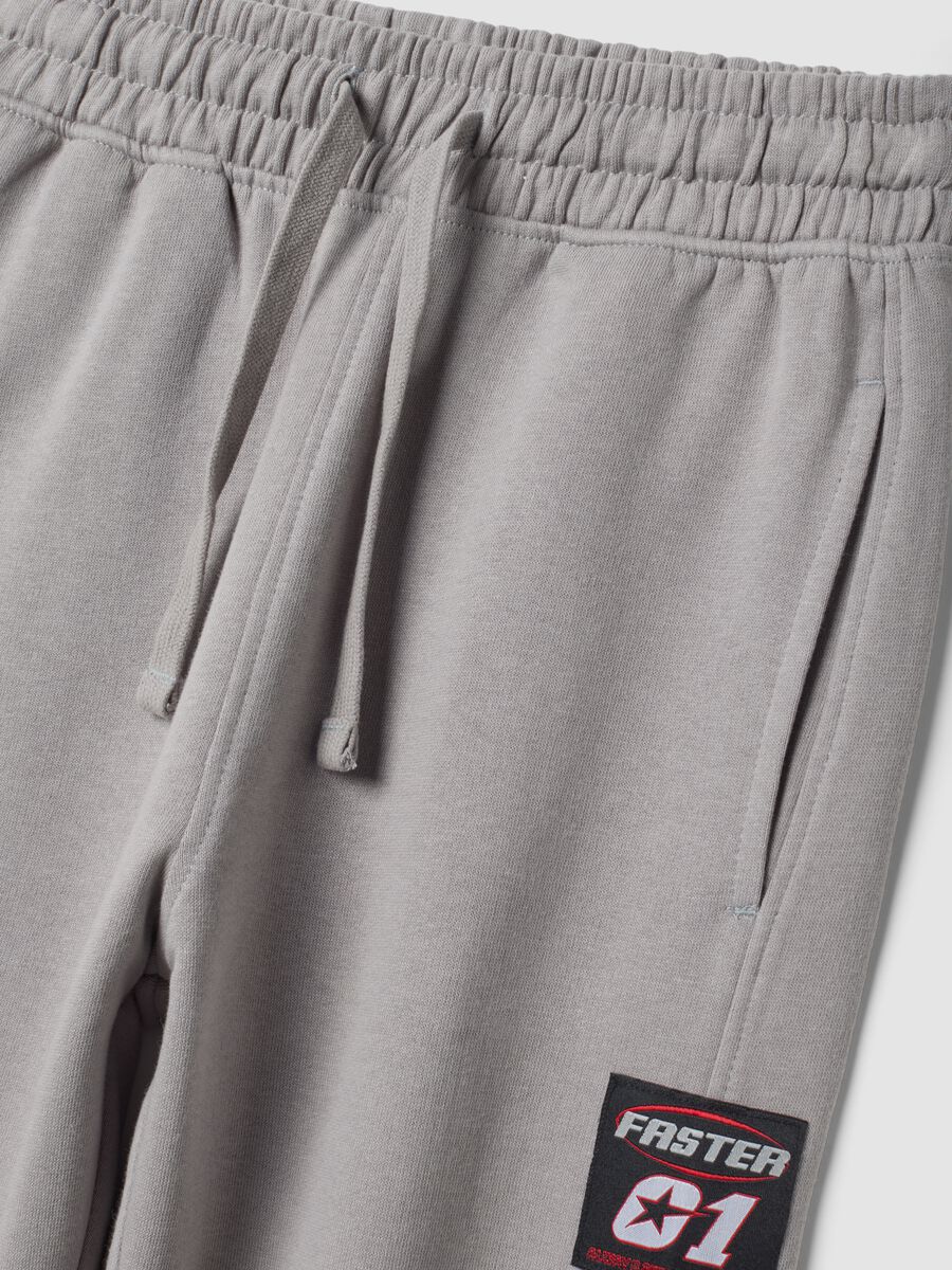 Grey pure cotton relaxed-fit joggers_2