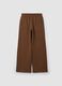 Brown cotton-blend straight-fit joggers_0