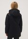 Black stretch-fabric parka with hood, regular fit_3