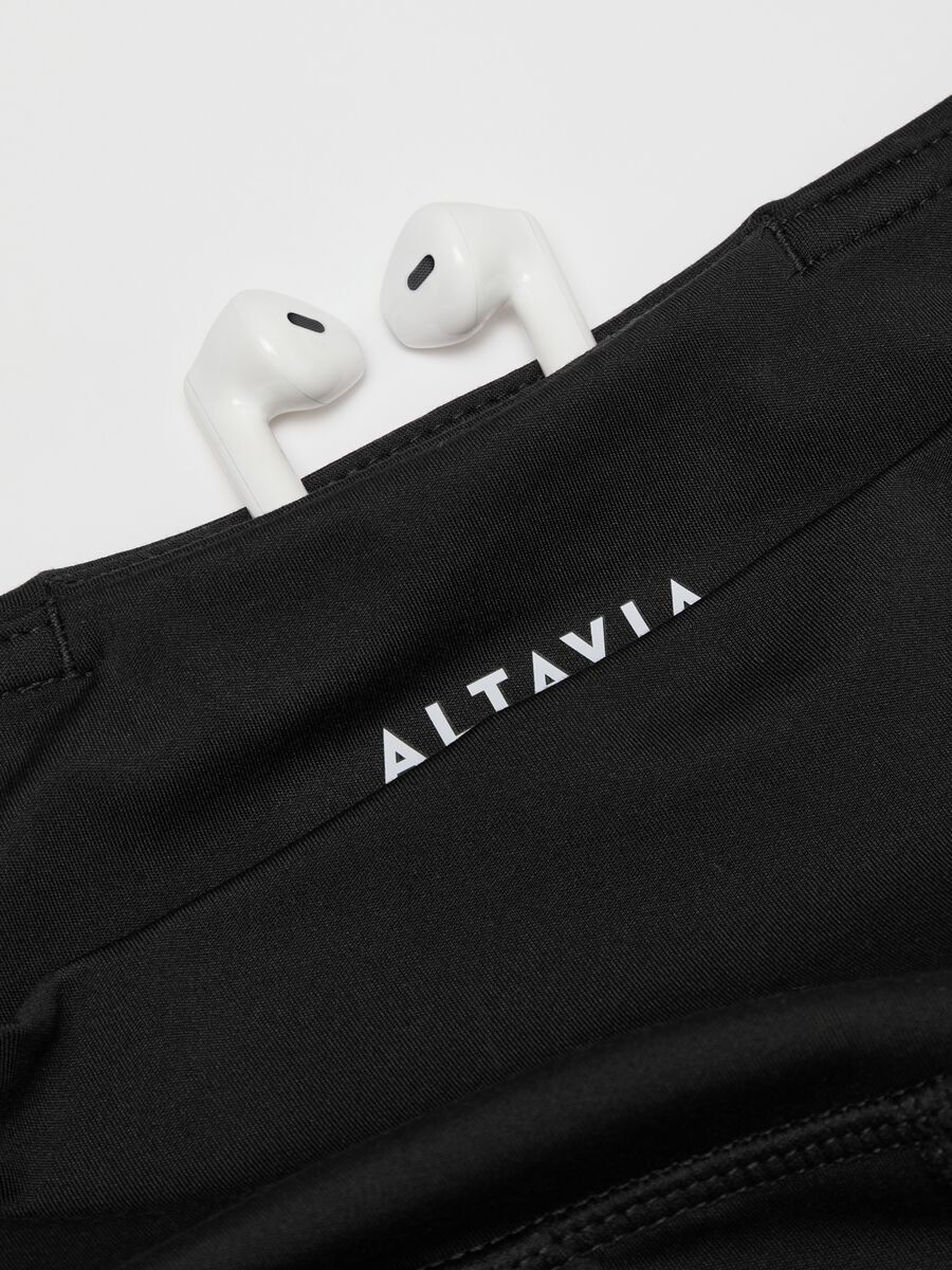Pantaloni sportivi neri in tessuto elasticizzato wide leg ALTAVIA STUDIO ALTAVIA STUDIO_9