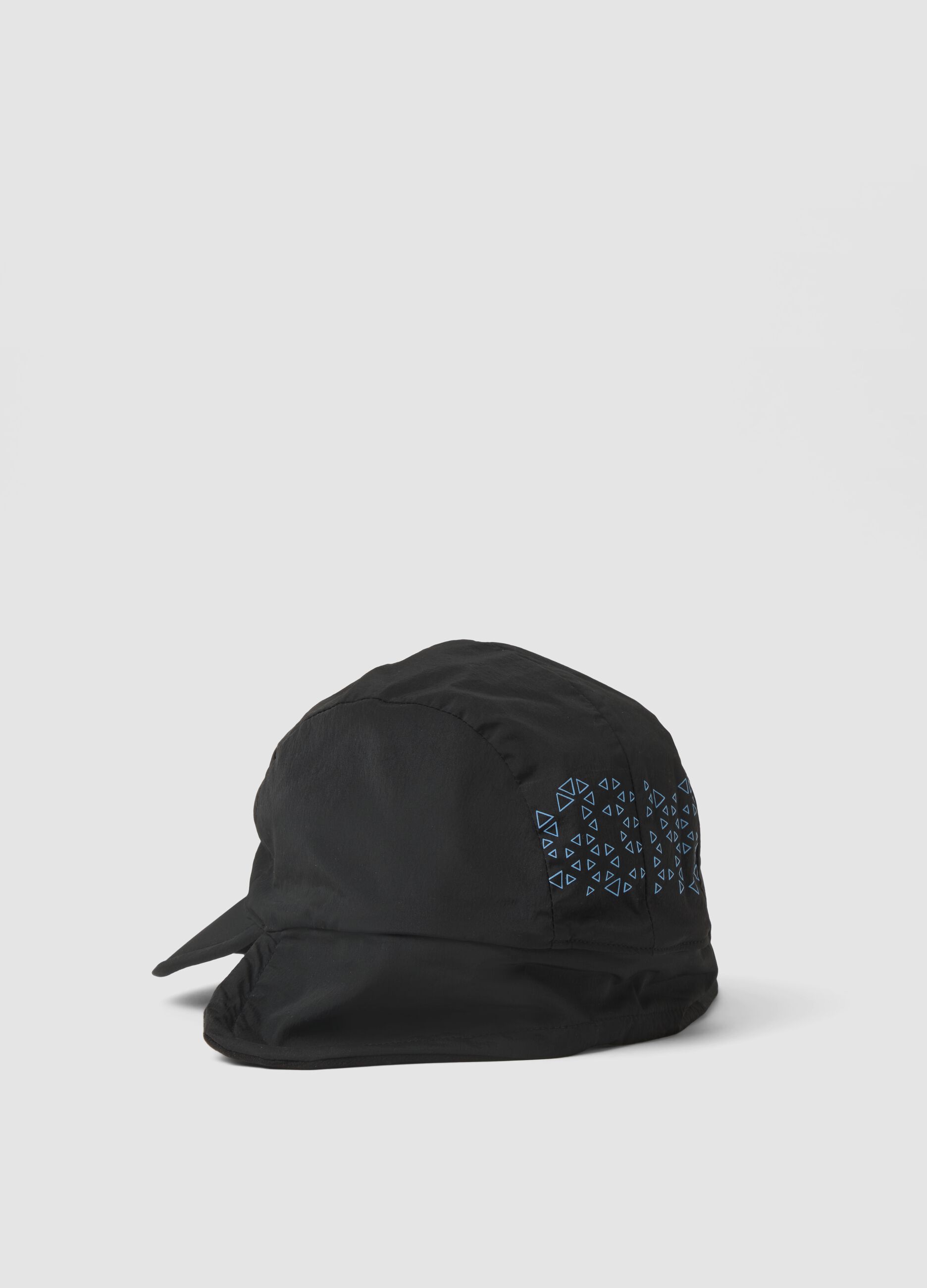 Cappellino aviatore nero in tessuto elasticizzato traspirante ALTAVIA WITH DEBORAH COMPAGNONI