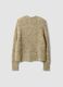 Maglia girocollo ecr&ugrave; in misto lana verde salvia arancione_2