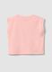 Pink organic cotton printed tank top for girls, regular fit_1