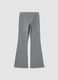 Grey flared trousers in organic cotton and stretch viscose_7