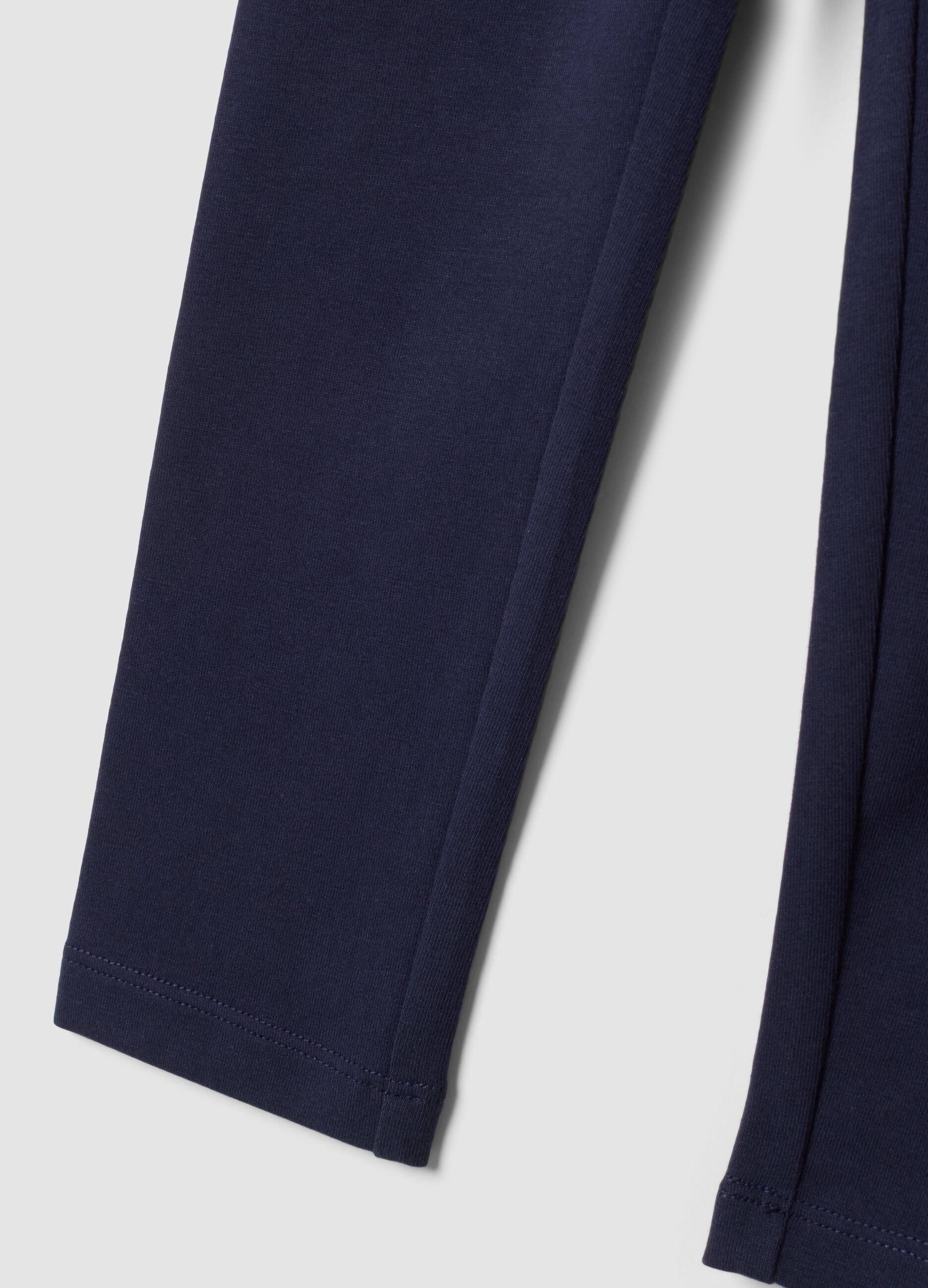 Blue skinny-fit stretch cotton leggings