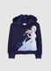 Girls' regular fit purple cotton blend sweatshirt with Frozen print_0