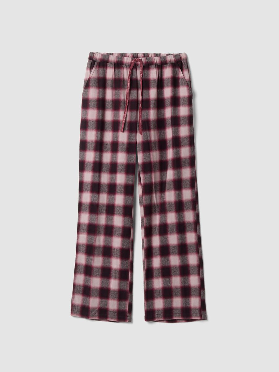 Multicolour checked organic cotton pyjama bottoms_4