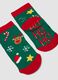 2-pack of red and green Christmas-themed socks in stretchy organic cotton_2