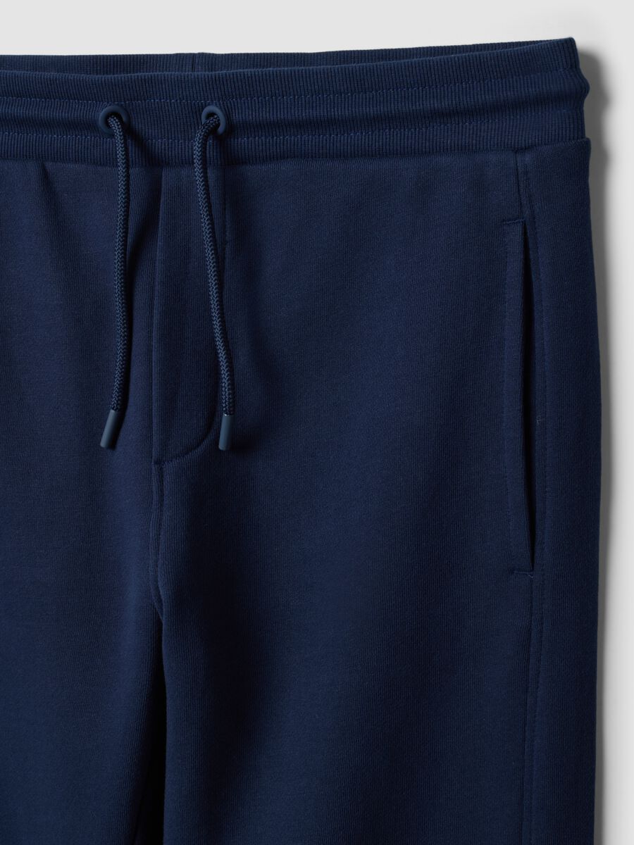 Blue organic cotton jogger trousers_2