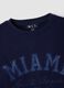Blue cotton-blend sweatshirt with Miami slogan_1