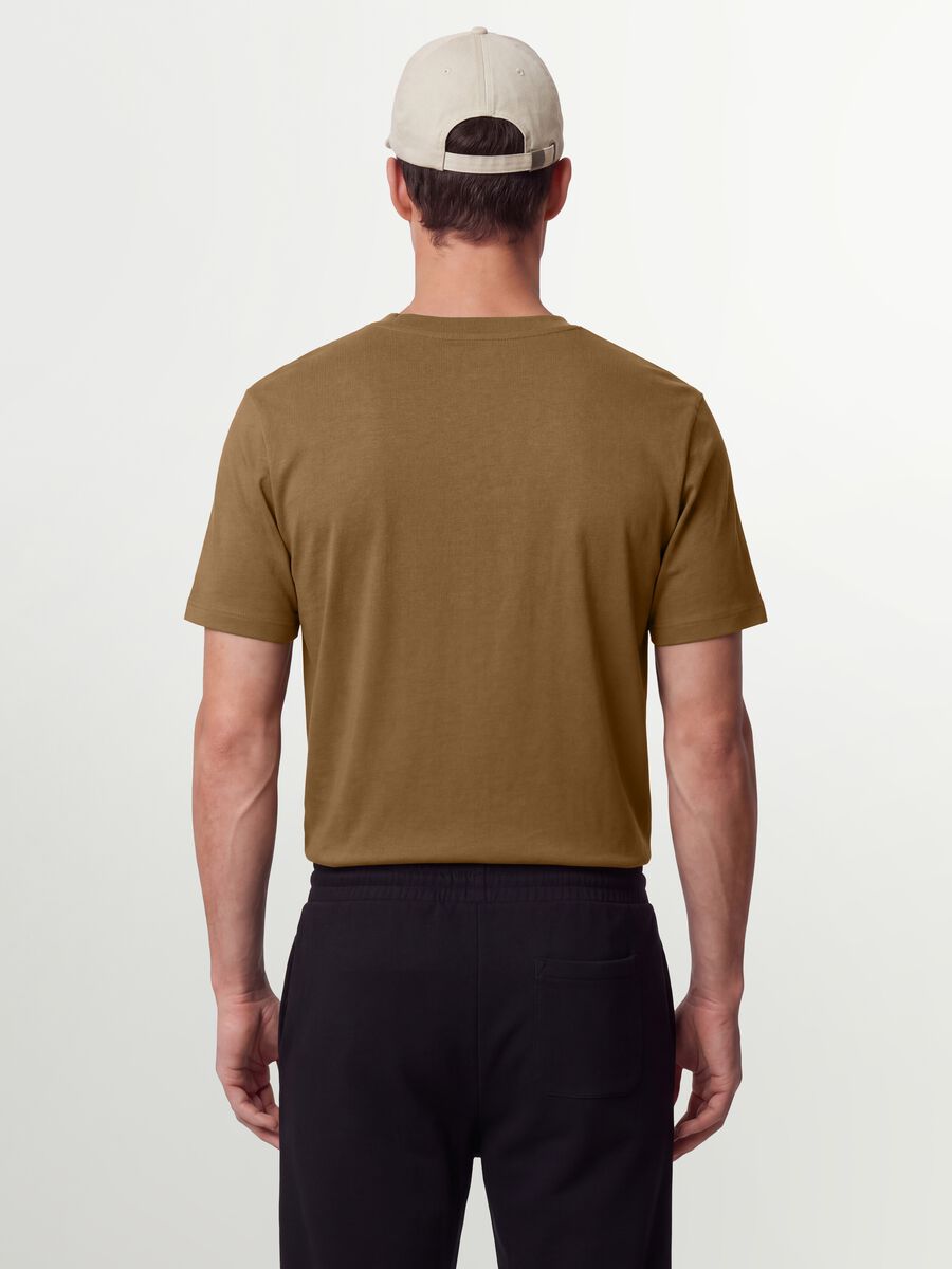 Brown pure organic cotton jersey T-shirt, regular fit_3