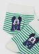 Newborn Multicolour Cotton Blend Socks Twin Pack with Mickey Embroidery_1
